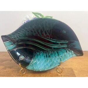 Vintage Blue Mountain Pottery Fish Dish Canada Mid Century Art Pottery